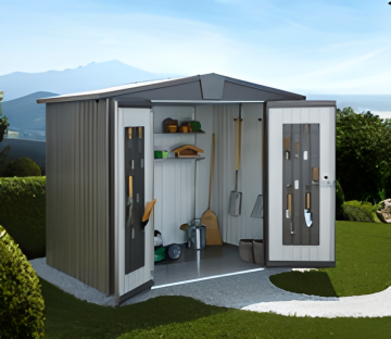 BIOHORT-CASETTA EUROPA CM 244X228 H 203 GRIGIO QUARZO