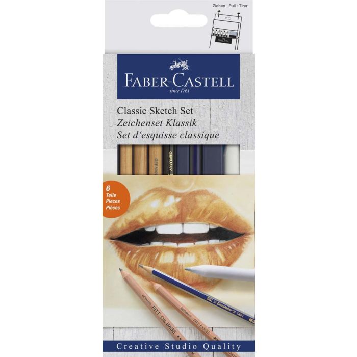 SET 6PZ GOLDFABER CLASSIC PER DISEGNARE E SCHIZZARE