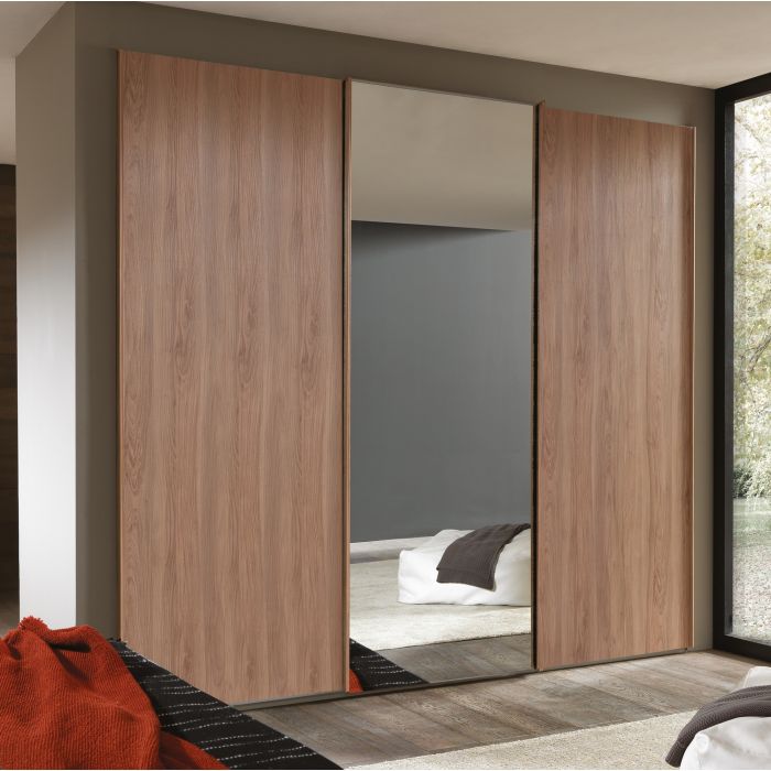 ARMADIO 3 ANTE SCORREVOLE NOCE CM 270X58 E H 247