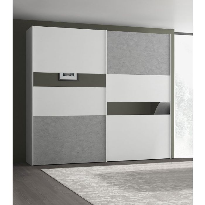 ARMADIO MOD.ELLIOT 2ANTONI SCOR FRAS.BIANCO/CEMENTO 10640038