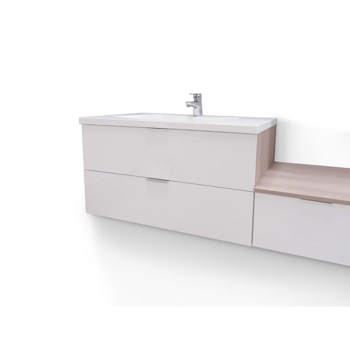 BASE BAGNO SOSPESA MODELLO ELY YOSEMITE CHIARO E BIANCO LUCIDO CM 96X51 E H 53,5 jpg