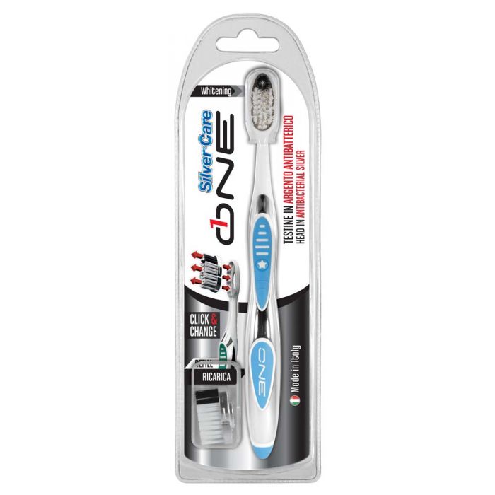 SPAZZOLINO WHITENING C/RICAMBIO SILVER CARE ONE SPAZZOLINO WHITENING C/RICAMBIO SILVER CARE ONE