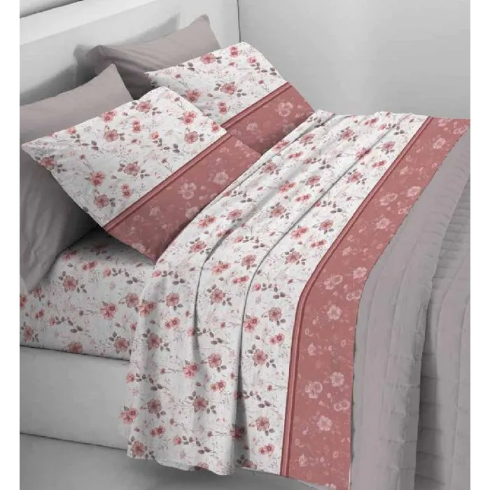 Set Biancheria Da Letto In Flanella 4 Pezzi - 135x200 Cm + 80x80 Cm, 100% Cotone, Morbido Invernale, Lavabile A 60°C