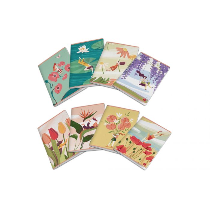 Set 10 Quaderni A Quadretti 10 Mm Maxi - Colori Assortiti, Per Scuola, Ufficio, Organizzazione Appunti