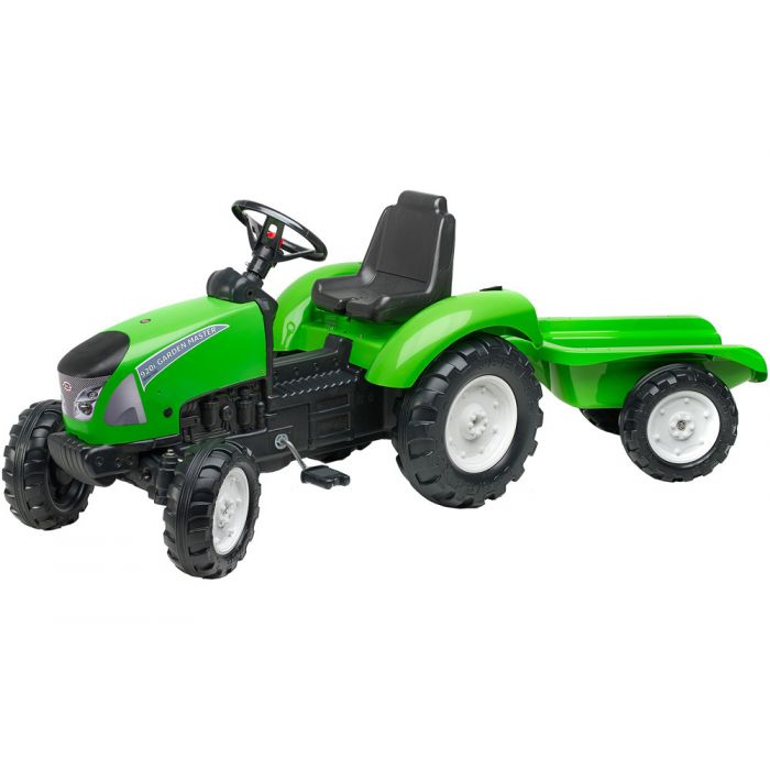 FALK TRATTORE A PEDALI C/CARRETTA VERDE 155X53X61CM MAX 50KG