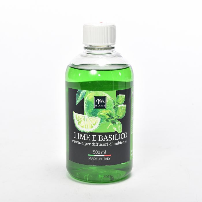 RICARICA DIFFUSORE DI ESSENZA 500ML LIME E BASILICO RICARICA DIFFUSORE DI ESSENZA 500ML LIME E BASILICO