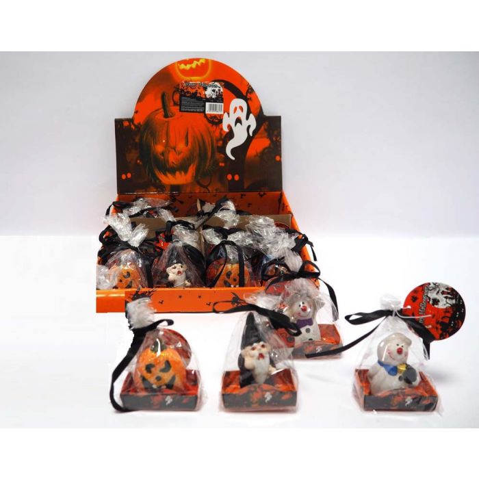 SOGG. HALLOWEEN CERAMICA 5X5CM BASE IN CARTONE 6X4CM IN SACCHETTO SOGG. HALLOWEEN CERAMICA 5X5CM BASE IN CARTONE 6X4CM IN SACCHETTO