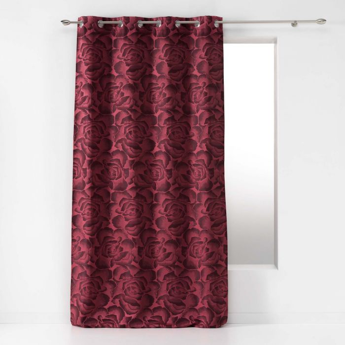 TENDA C/OCCHIELLI 140X280CM JACQUARD ROSALINA ROSSO BORDEAUX TENDA C/OCCHIELLI 140X280CM JACQUARD ROSALINA ROSSO BORDEAUX