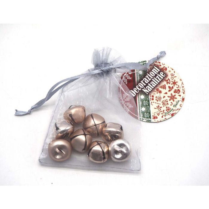 SACCHETTO ORGANZA C/8 SONAGLI D.2CM CHAMPAGNE SACCHETTO ORGANZA C/8 SONAGLI D.2CM CHAMPAGNE