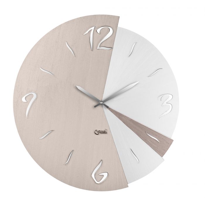 OROLOGIO DA PARETE AL QUARZO TORTORA PERLA D 50CM