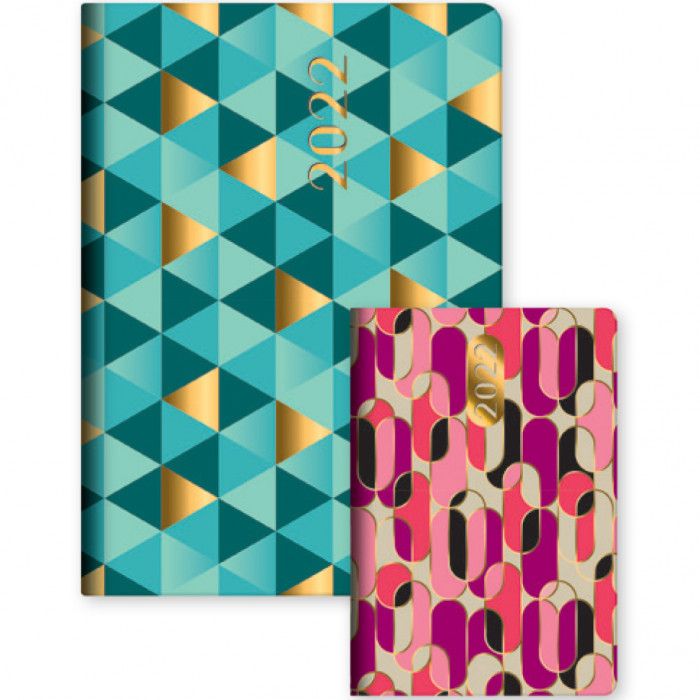 AGENDA GEOMETRIC GIORNALIERA S/D ABBINATI 9X13CM AGENDA GEOMETRIC GIORNALIERA S/D ABBINATI 9X13CM