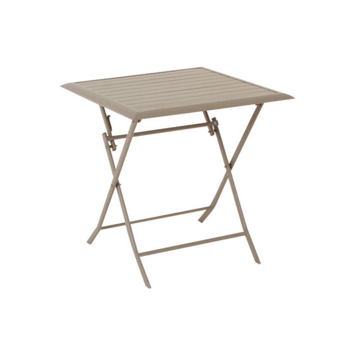 TAVOLINO PIEGHEVOLE IN ALLUMINIO TORTORA CM 71X71 E H 71 TAVOLINO PIEGHEVOLE IN ALLUMINIO TORTORA CM 71X71 E H 71