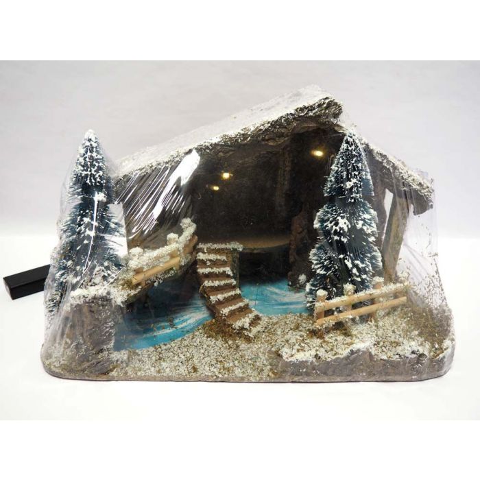 CAPANNA LEGNO PAESAGGIO H.24 BASE 40X21CM C/5LUCI LED CAPANNA LEGNO PAESAGGIO H.24 BASE 40X21CM C/5LUCI LED