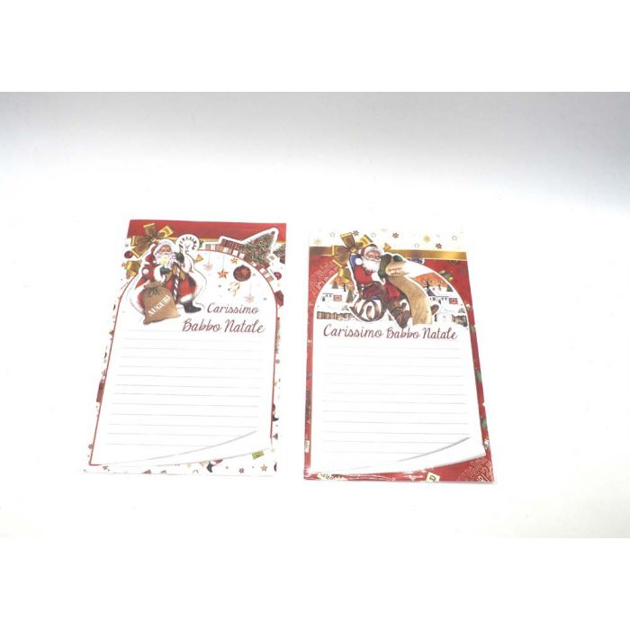 SET LETTERA BABBO NATALE 22X14CM PIEGATO C/BUSTA SET LETTERA BABBO NATALE 22X14CM PIEGATO C/BUSTA