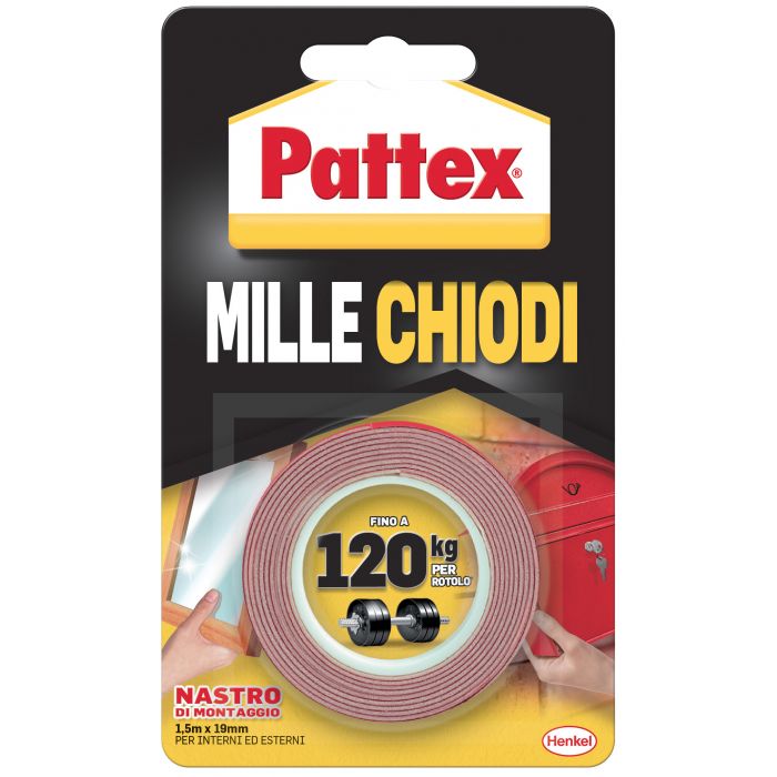 PATTEX MILLECHIODI TAPE 19mm X 1,5mt: vendita online PATTEX MILLECHIODI  TAPE 19mm X 1,5mt in offerta