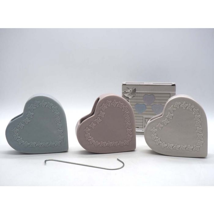 EVAPORATORE CUORE C/FOGLIOLINE RILIEVO D.13X3.5CM EVAPORATORE CUORE C/FOGLIOLINE RILIEVO D.13X3.5CM