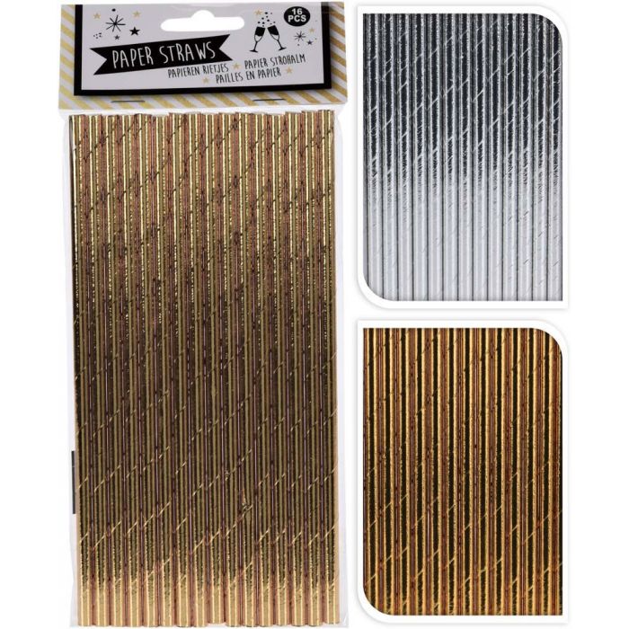 16 CANNUCCE CARTA ORO/ARGENTO 16 CANNUCCE CARTA ORO/ARGENTO