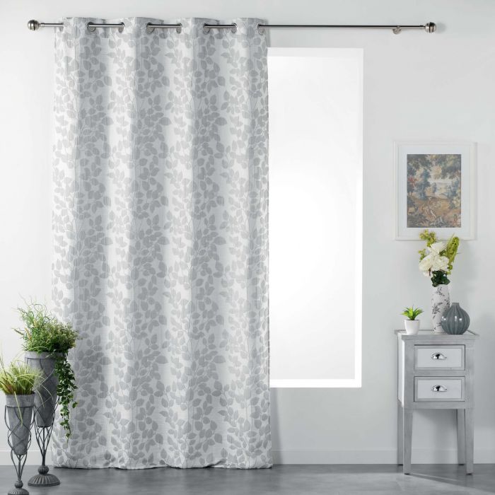 TENDA CON OCCHIELLI JACQUARD GRIGIA 140X260CM TENDA CON OCCHIELLI JACQUARD GRIGIA 140X260CM