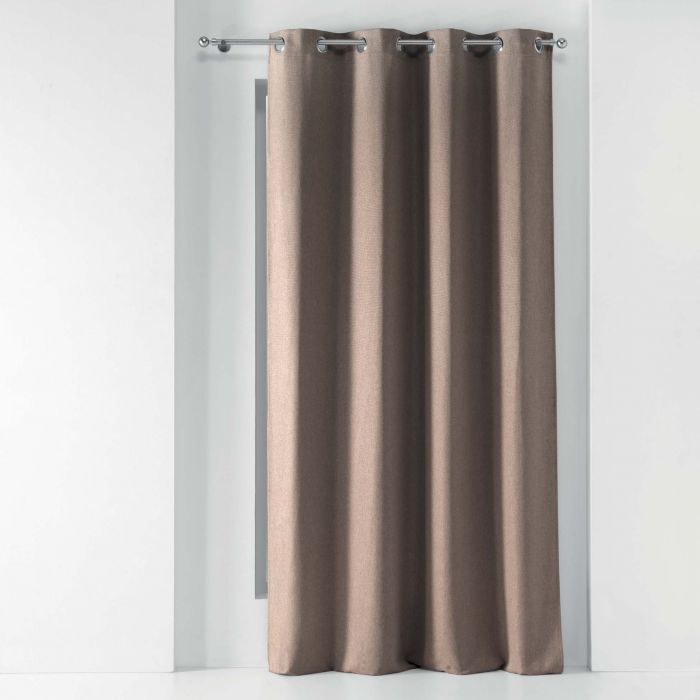 TENDA CON OCCHIELLI CHAMBRAY NOCCIOLA 140X280CM TENDA CON OCCHIELLI CHAMBRAY NOCCIOLA 140X280CM