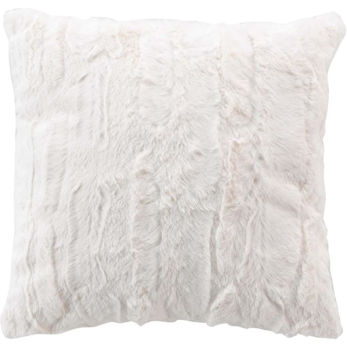 Cuscino e federa Set di 2 federe decorative in finta pelliccia felpata a righe sfocate, federe morbide 50 x 50 cm | Leroy Merlin