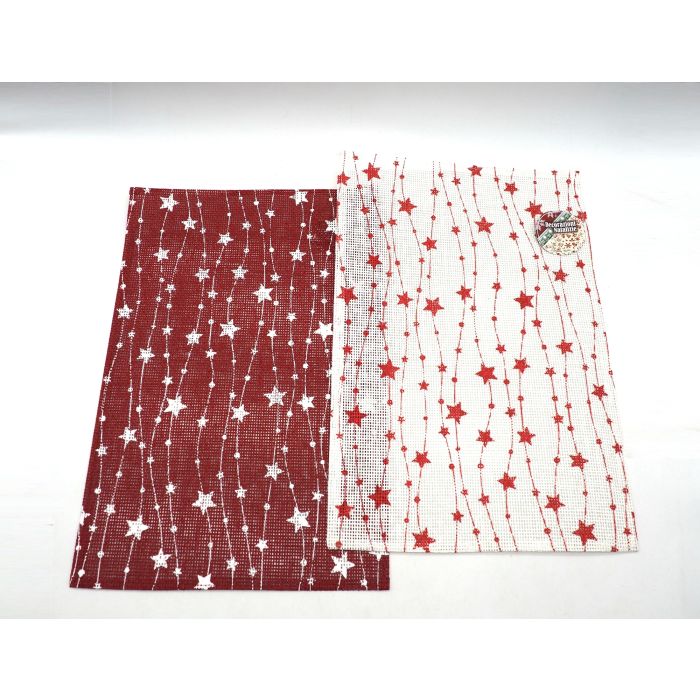 TOVAGLIETTA CARTA RETTANG. DIS.FIOCCHI NEVE 30X45CM