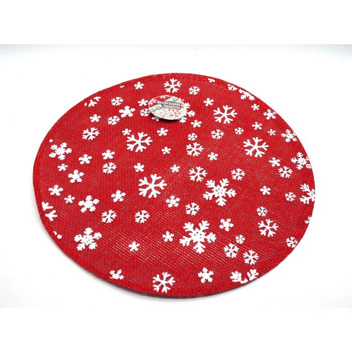 CENTROTAVOLA CARTA ROTONDO DIS.FIOCCHI DI NEVE D.38CM CENTROTAVOLA CARTA ROTONDO DIS.FIOCCHI DI NEVE D.38CM