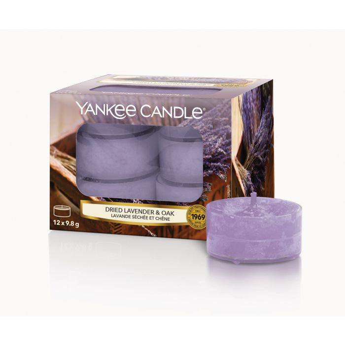 YANKEE CANDLE - TEA LIGHT PROFUMATE DRIED LAVENDER & OAK YANKEE CANDLE - TEA LIGHT PROFUMATE DRIED LAVENDER & OAK