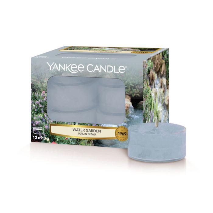 YANKEE CANDLE - 12 TEA LIGHT PROFUMATE WATER GARDEN: vendita online YANKEE  CANDLE - 12 TEA LIGHT PROFUMATE WATER GARDEN in offerta