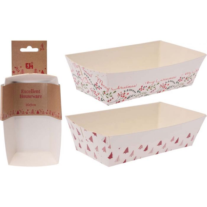 SET 4 VASCHETTE CARTA 16X9CM SET 4 VASCHETTE CARTA 16X9CM