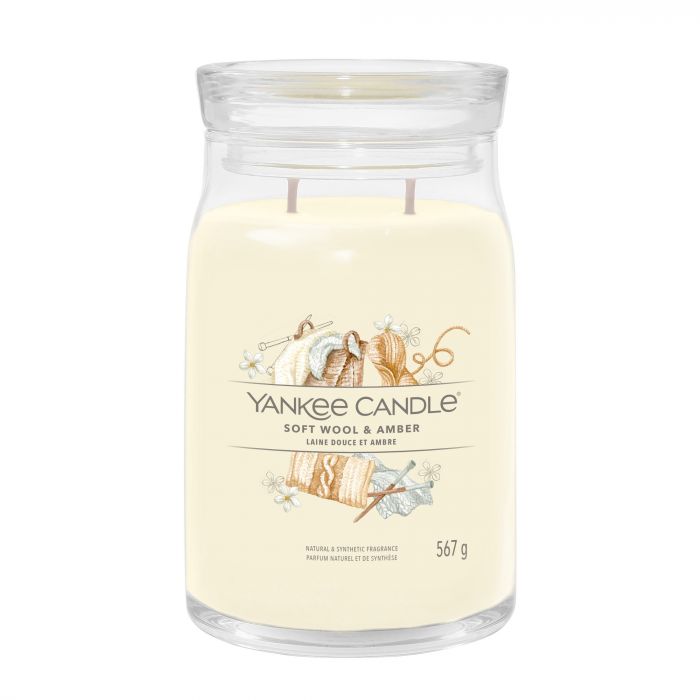 YANKEE CANDLE - GIARA GRANDE 2 STOPPINI SOFT WOOL AMBER: vendita online YANKEE  CANDLE - GIARA GRANDE 2 STOPPINI SOFT WOOL AMBER in offerta