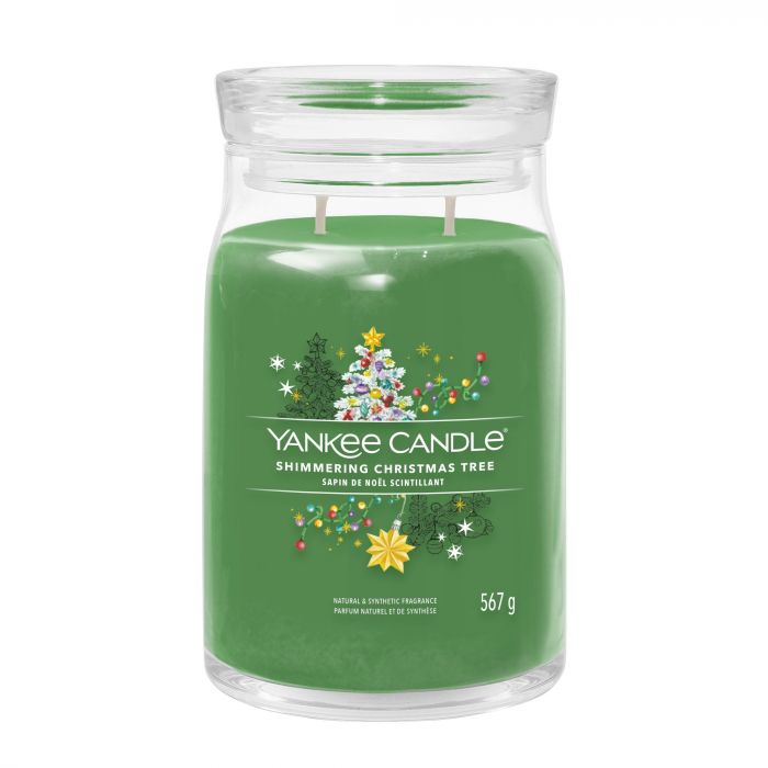 YANKEE CANDLE - GIARA GRANDE 2 STOPPINI SHIMMERING CHRISTMAS TREE XMAS YANKEE CANDLE - GIARA GRANDE 2 STOPPINI SHIMMERING CHRISTMAS TREE XMAS