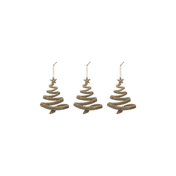 APPENDERIA ALBERO GLITTERATO DORATO APPENDERIA ALBERO GLITTERATO DORATO