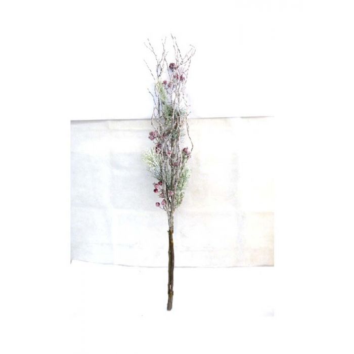 MAZZO RAMI PINO GLITTERATI C/PIGNE/BACCHE L.115CM