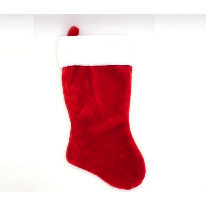 CALZA NATALE DELUXE ROSSA H.58X30CM CALZA NATALE DELUXE ROSSA H.58X30CM