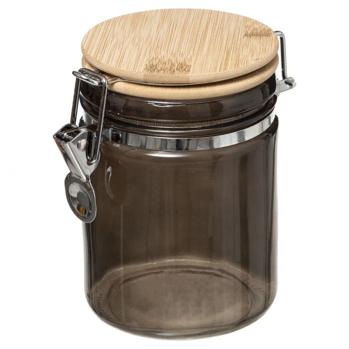 BARATTOLO ERMETICO NERO C/TAPPO IN BAMBOO 0.75LT BARATTOLO ERMETICO NERO C/TAPPO IN BAMBOO 0.75LT