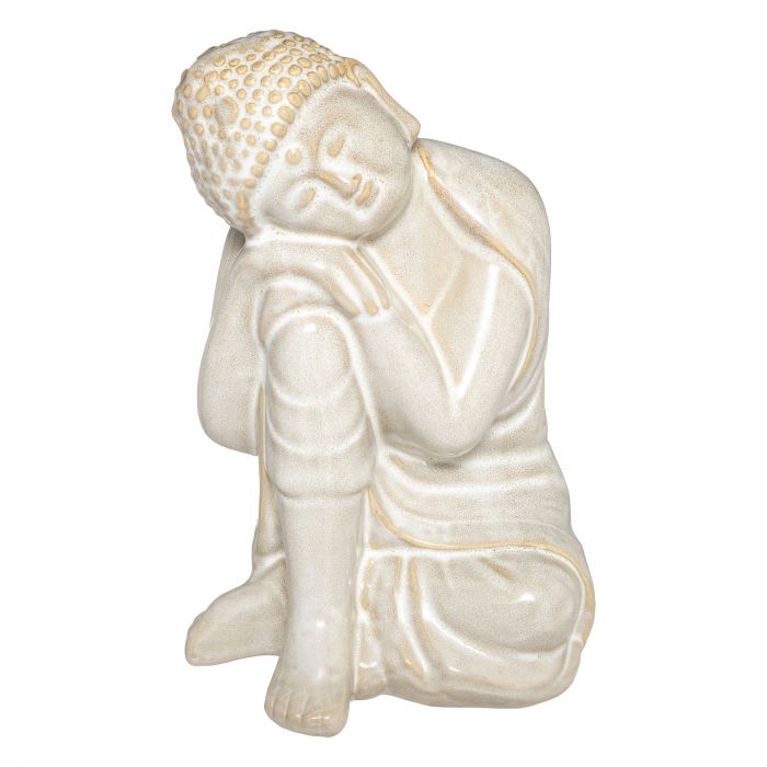 BUDDHA IN CERAMICA BIANCO H 21CM BUDDHA IN CERAMICA BIANCO H 21CM