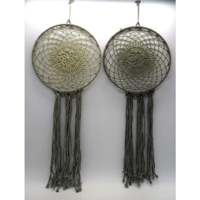 ACCHIAPPASOGNI FILO COTONE VERDE C/ROSONE INT.D.25X60CM