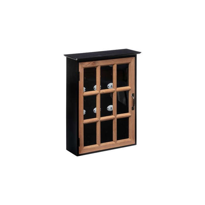 PORTACHIAVI MILANA IN MDF NERO E NATURALE 30X10 H 40CM PORTACHIAVI MILANA IN MDF NERO E NATURALE 30X10 H 40CM