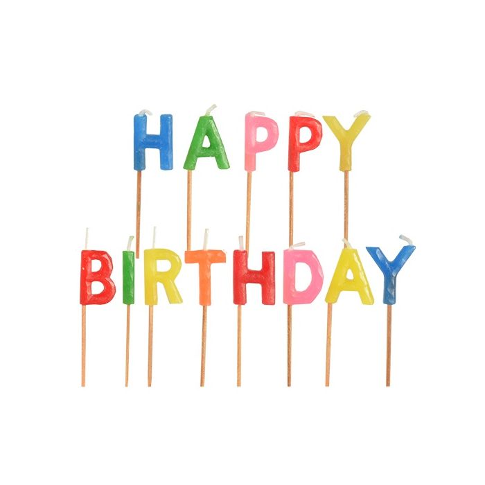 SET CANDELE LETTERE 8CM HAPPY BIRTHDAY SET CANDELE LETTERE 8CM HAPPY BIRTHDAY