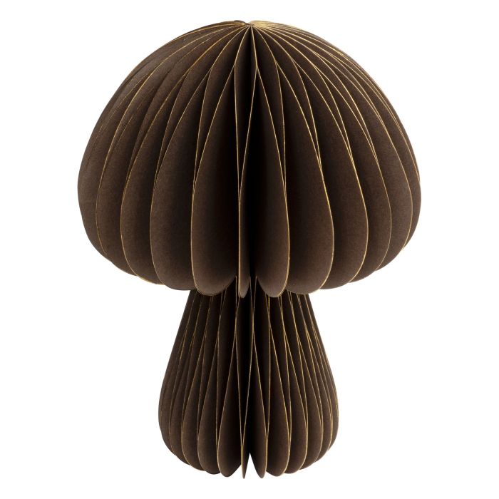 DECORAZIONE FUNGO DI CARTA MARRONE D 19CM H 25CM