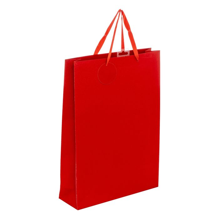 BORSA DI CARTA GRANDE ROSSA GLITTERATA 33X10.2CM H 45.5CM BORSA DI CARTA GRANDE ROSSA GLITTERATA 33X10.2CM H 45.5CM