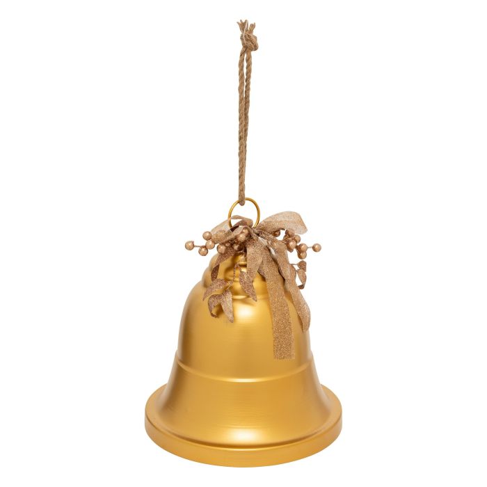 CAMPANACCIO IN METALLO COLORE ORO CON FIOCCO E BACCHE 39X32.5CM H 66CM CAMPANACCIO IN METALLO COLORE ORO CON FIOCCO E BACCHE 39X32.5CM H 66CM
