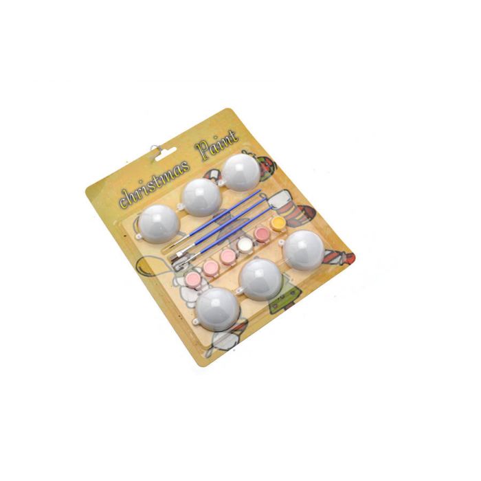 KIT DECOUPAGE CON 6 SFERE 6CM BIANCO KIT DECOUPAGE CON 6 SFERE 6CM BIANCO