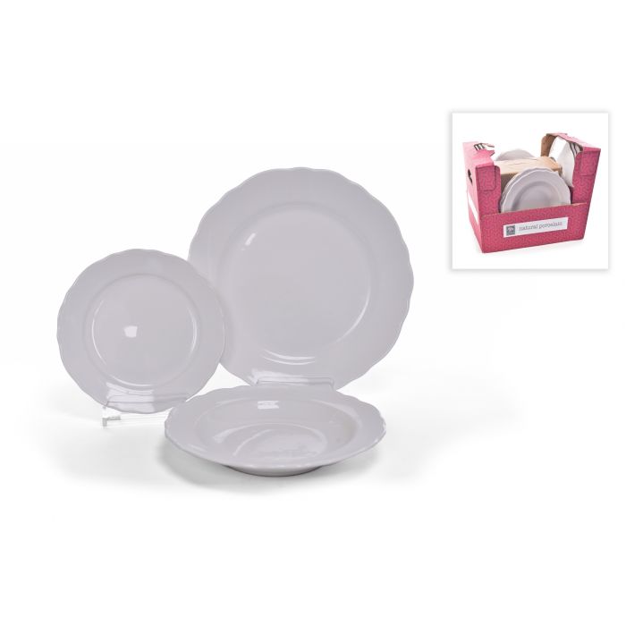 SET 18 PIATTI ROMANTICO COLORE LILLA PASTELLO SET 18 PIATTI ROMANTICO COLORE LILLA PASTELLO