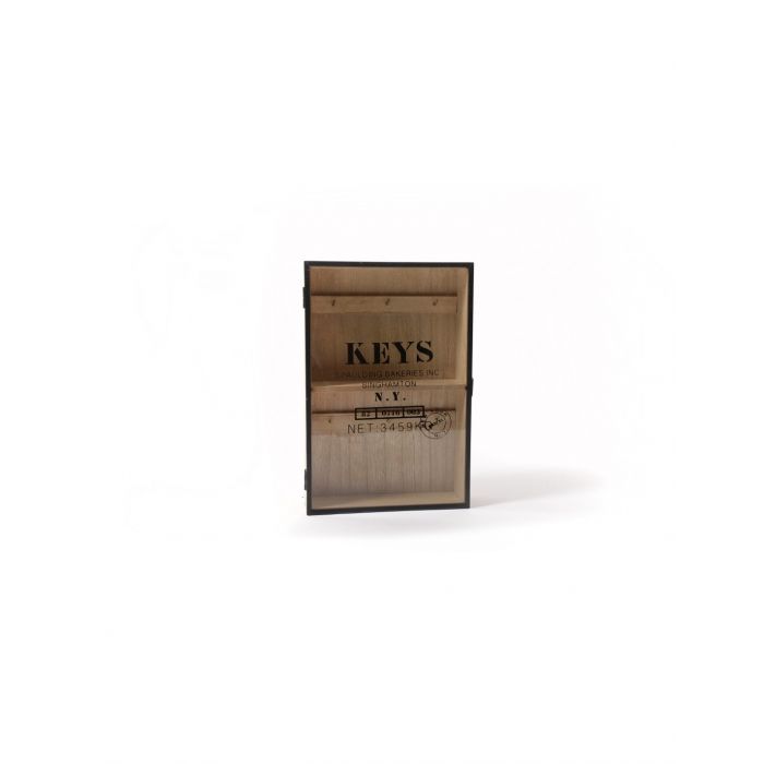 CASSETTA PORTACHIAVI IN LEGNO METAL 20X5,5XH30CM