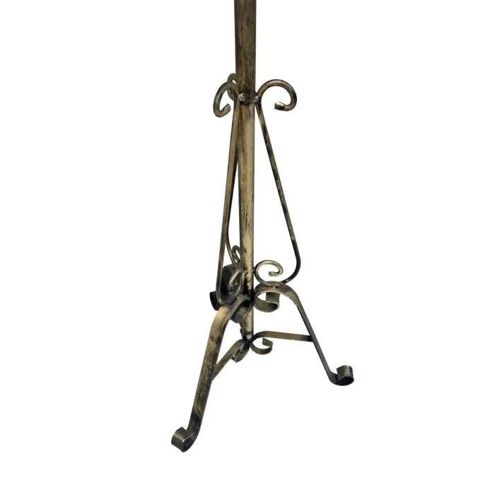 Appendiabiti Girevole In Ferro Battuto Bronzo Martellato 6 Posti - Alto 180 Cm - Foto 5