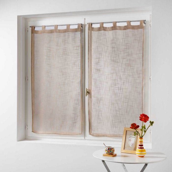 CP.TENDE DRITTE C/PASS.NOCCIOLA 2X60X120CM EFFETTO LINO HALTON