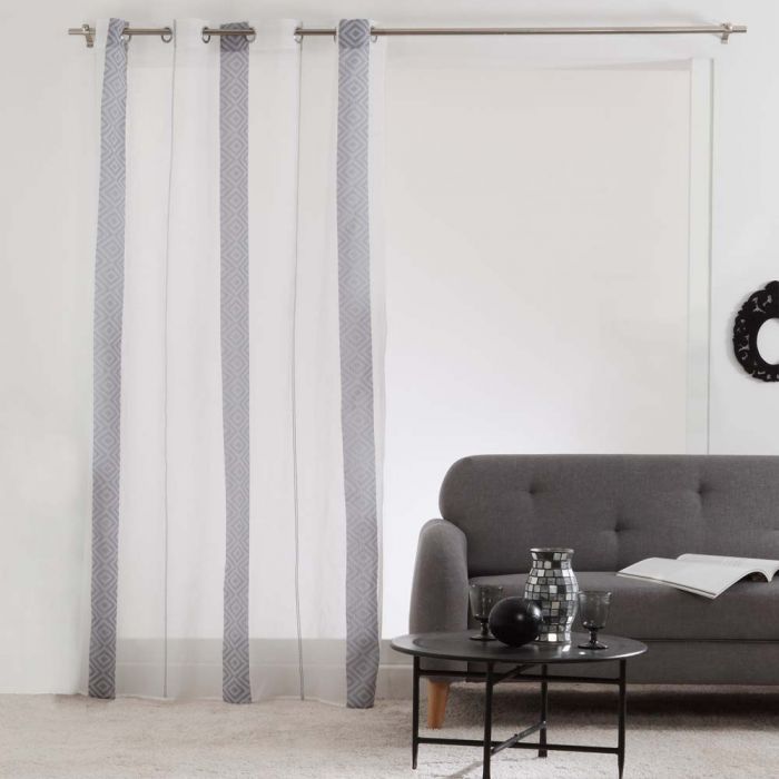 TENDAGGIO C/OCCHIELLI 140X280CM VELO SABBIA JACQUARD GEOLINE TENDAGGIO C/OCCHIELLI 140X280CM VELO SABBIA JACQUARD GEOLINE
