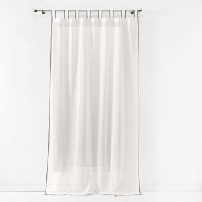 TENDA C/PASSANTI 140X280CM VELO TESSUTO CASALINA BIANCO/GRIGIO