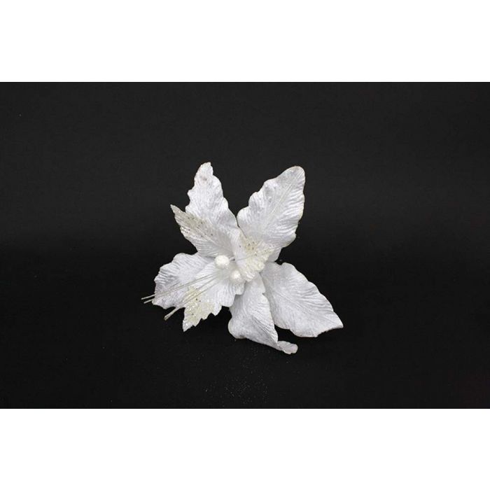 FIORE CORTO 15CM VELLUTO BIANCO FIORE CORTO 15CM VELLUTO BIANCO